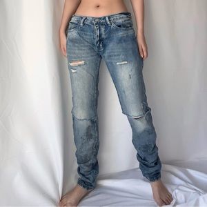 MNML Destruct Denim Jeans Medium Wash